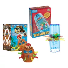 Kit Brinquedos Tira Varetas + Jogo Pula Pirata