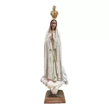 Imagem Nossa Senhora Fatima Portugal Escu B 28cm Olho Vidro