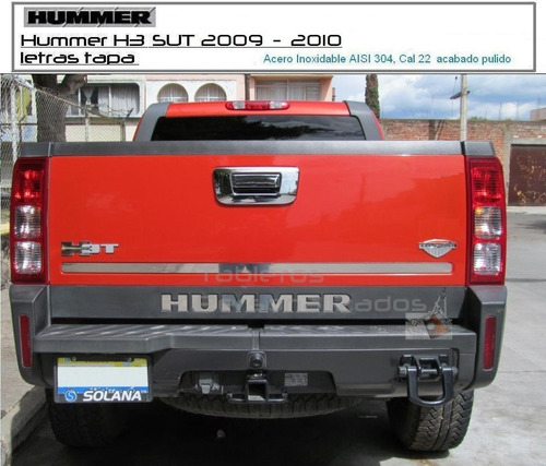 Letras Logotipo Hummer H3sut 2006 2010 Batea  Ac. Inoxidable Foto 2