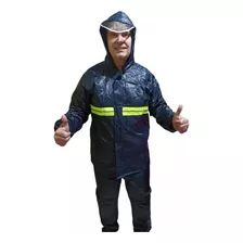 Capa De Chuva Motoqueiro Nylon Impermeável + 1 Camiseta 