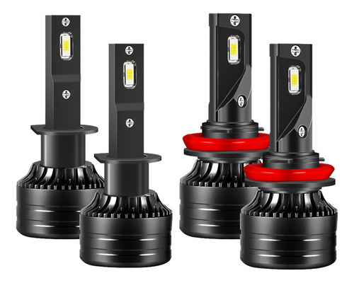 Kit De Faros Led H11, H1, H7 Y Bombillas De Haz Alto Y Bajo