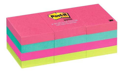 Notas Adhesivas 3m Post-it 4 Colores 34,9mm X 47,6mm