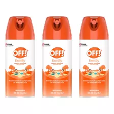 Repelente Off Mosquitos Insectos Familiar Camping 170ml X 3