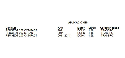 Soporte De Motor Trasero Peugeot 207 Sedan 2012 Dohc 1.6l Foto 3