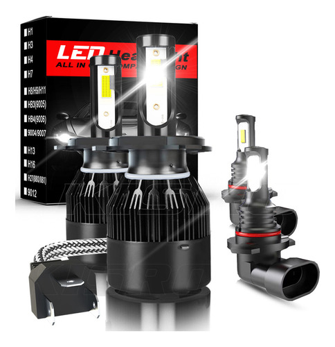 Kit Luces Led Para Toyota 8000lm Luz Alta/baja+luz Niebla