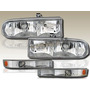 98-04 Chevy S10 Blazer Pickup Chrome Headlights + Bumper Zzh