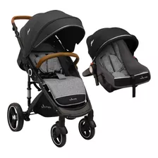 Cochecito Bebé Premium Baby Paseo Travel System Con Huevito Color Gris Oscuro