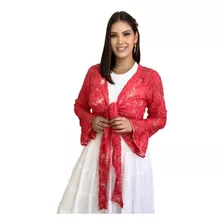 Blusa Bolero Estilo Ciganinha Rosa Pink Transpassado