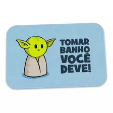 Tapete De Banheiro Mini Yoda Star Wars Tomar Banho Você Deve