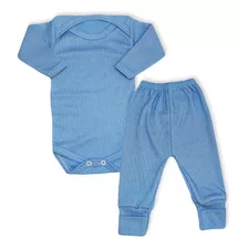 Conjunto 2 Peças Body Longo Bebê E Calça Mijão Menino (a)