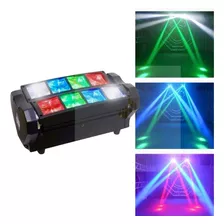 Mini Moving Spider Beam 8 Leds Rgbw Dmx 5w Strobo Dj C/nf