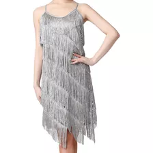 Vestido Flapper Para Mujer De Los Años 20, Conjunto De Fleco