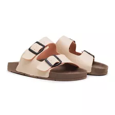 Birken Masculina Birken Chinelo Em Couro Ecológico Leve