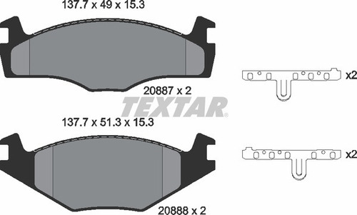 Balatas Delanteras Textar Vw Santana 1981 1982 1983 1984 Foto 5