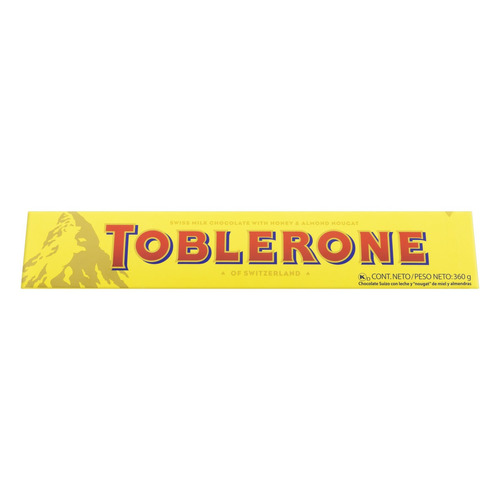 Chocolate Ao Leite Nougat De Mel E Amêndoas Toblerone  Sem Glúten Caixa 360 G