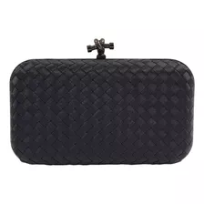 Bolsa De Festa Clutch Acabamento Com Trança Casamento Cor Preto