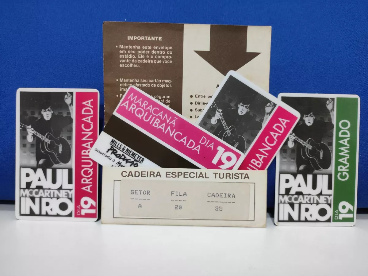 Ingressos Para O Show Do Paul Mccartney No Maracanã 1990