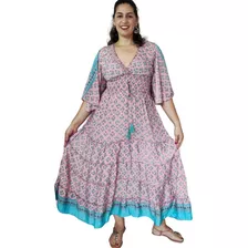 Vestido Elegante Indiano Longo Seda Diversos Modelos