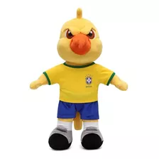 Mascote Canarinho Brasil Pelúcia Boneco Seleção Brasileira