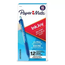 Juego De Bolígrafos Lapiceras Paper Mate, 12 Unidades, Azul