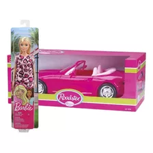 Kit Carro Conversivel Roodstar Carrinho Com Boneca Barbie