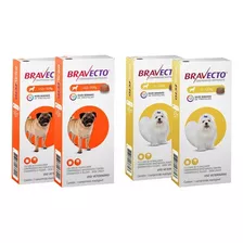 Bravecto Antipulga Carrapato 4,5kg-10kg E 2-4,5 Kit 2 Cães 