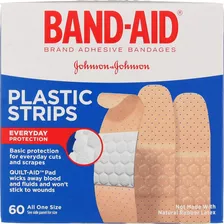 Band-aid Tiras De Plástico Tamaño Único 60 Cada Uno, Paq.