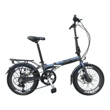 Bicicleta Plegable Rodado 20 Con Portapaquete 6 Vel Shimano