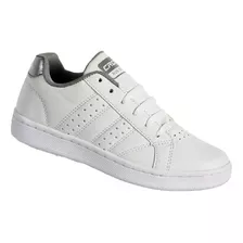 Tenis Blanco Escolar Cosido Juvenil Casual Urbano Comodo 