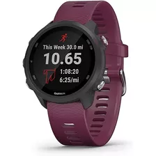 Reloj Garmin Forerunner 245: Caja Sellada, Color Negro, Color De Pulsera: Morado, Color Del Bisel: Negro