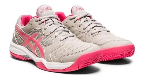 Tenis Asics Gel Dedicate 6 Clay / Mujer / Gris-rosado