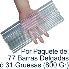 Barras De Silicón Extra Transparentes Delgadas Y Gruesas Paq