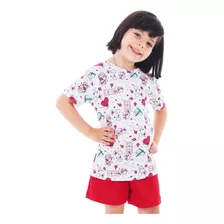 Pijama Infantil Menina Algodão 100% Tam 2 Ao 12 Promoção