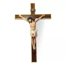 Crucifixo Para Parede Quarto Sala Cruz Madeira 48cm