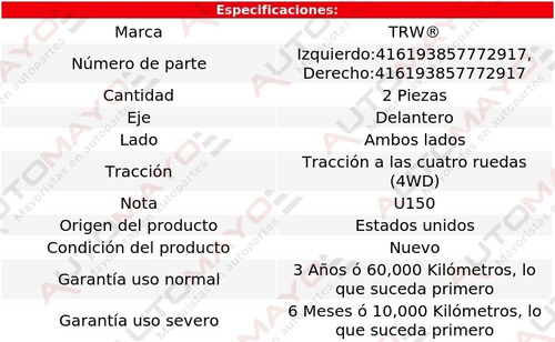 2-bujes Eje Delanteros Trw Ford Bronco 1980-1996 Foto 2