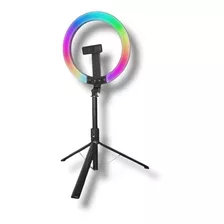 Aro De Luz Rgb 26 Cm Tripode Selfie 1.6m Control Bluetooth