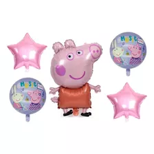 Balão Bexiga Festa Corpo Peppa Pig / Redondo/estrela C/ 5un.