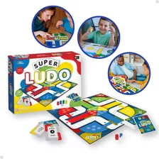 Jogo De Tabuleiro Super Ludo Nostalgia Pinos Dado Coloridos