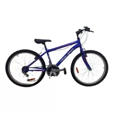 Mountain Bike Infantil Halley Bin19131 R24 18v Frenos V-brakes Cambios Power Color Azul Con Pie De Apoyo 