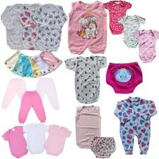 Kit Roupa De Bebê 24 Pçs Macacão Body Mijão Enxoval Atacado