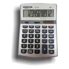 Calculadora De Escritorio Exaktus Ex-90 Plateada Color Plateado