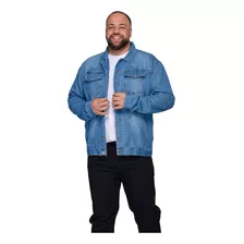 Jaqueta Masculina Sarja Preta Plus Size