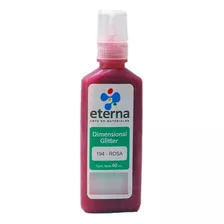 Pintura Dimensional Eterna 40ml Glitter Color Del Óleo Rosa