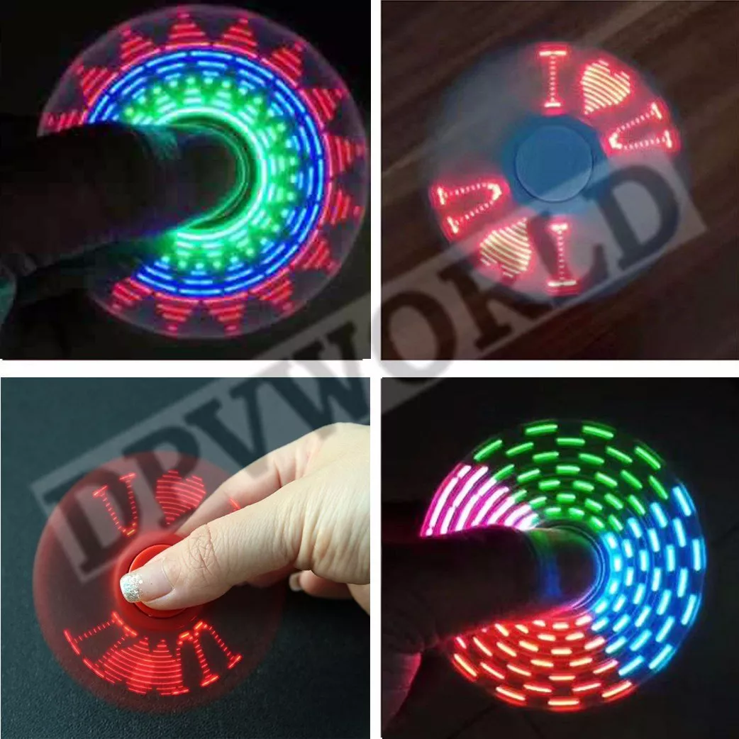 Fidget Spinner Figuras Luces Led Love You Corazon Antiestres