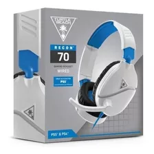 Headset Gamer Turtle Beach Ear Force Recon 70p Ps4 & Ps5 Cor Branco/azul