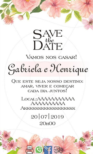 Convite Save The Date Casamento Digital Aniversario 30