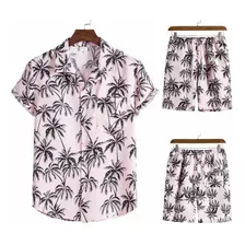 Camisa Y Pantalone Hawaiana Moda Casual Para Hombre Playa