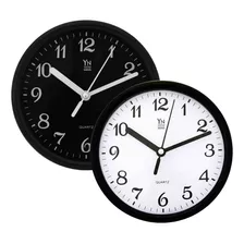Relógio Analógico Redondo 15cm Para Sala De Estar E Cozinha