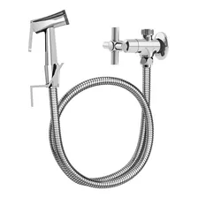 Ducha Higiênica Metal Aço Inox Registro Duas Saídas C31 1740 Acabamento Cromado Cor Prateado