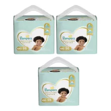 Kit 03 Fraldas Pampers Premium Care Xxg 56